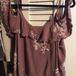 Of the shoulder shirt